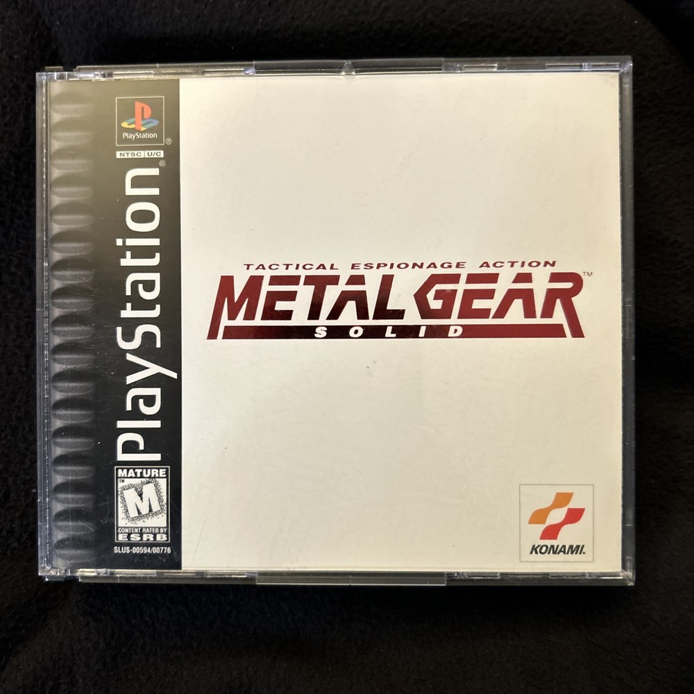Metal Gear Solid (Sony PlayStation 1, 1999) Black Label Complete in Box CIB