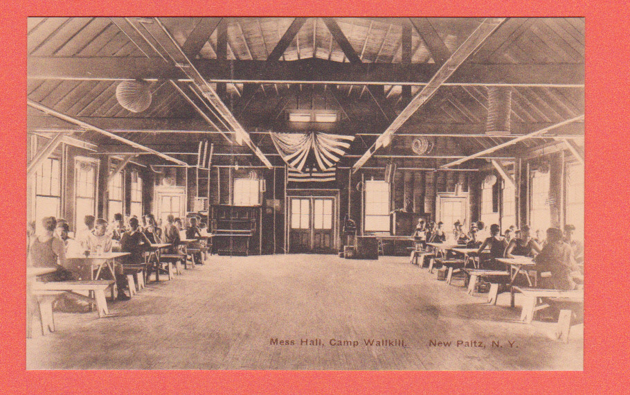 New York, New Paltz, Mess Hall, Camp Wallkill  Postcard