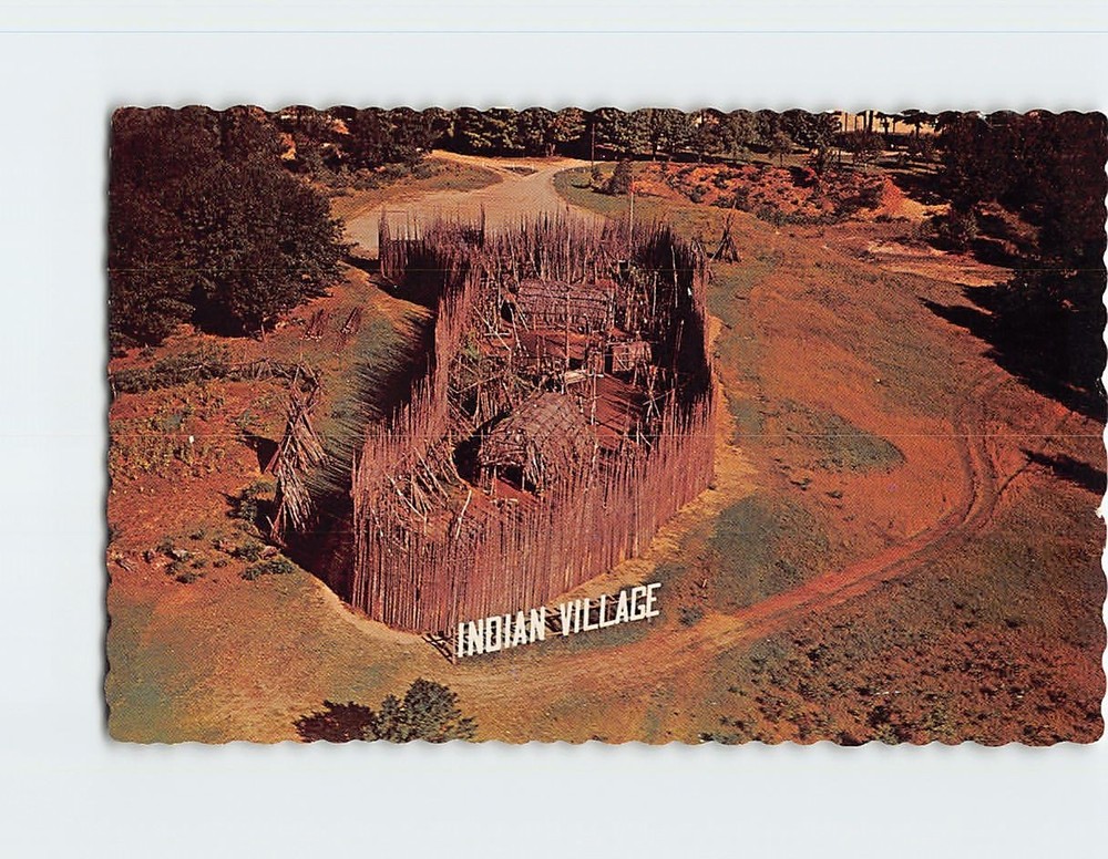 Postcard Huron Indian Village Midland Ontario Canada