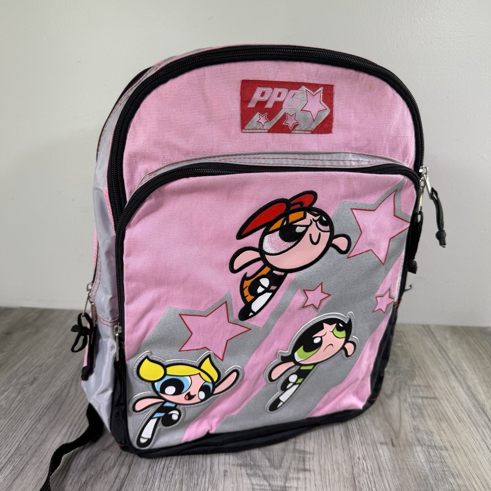 Cartoon Network The PowerPuff Girls Backpack Pink Full Size Nostalgia Vintage