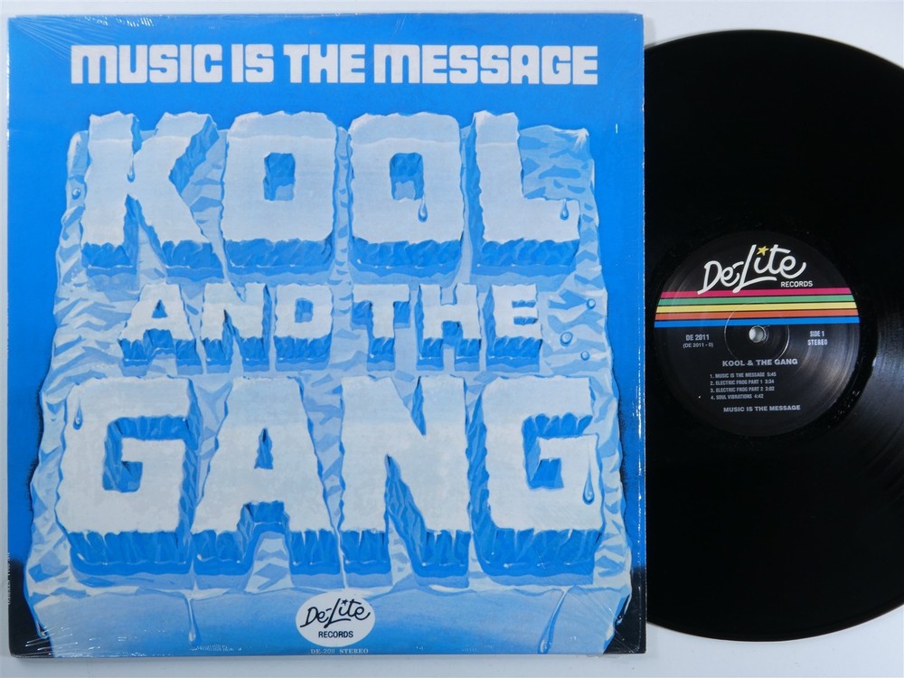 KOOL & THE GANG Music Is The Message DE-LITE LP VG+ reissue SHRINK i