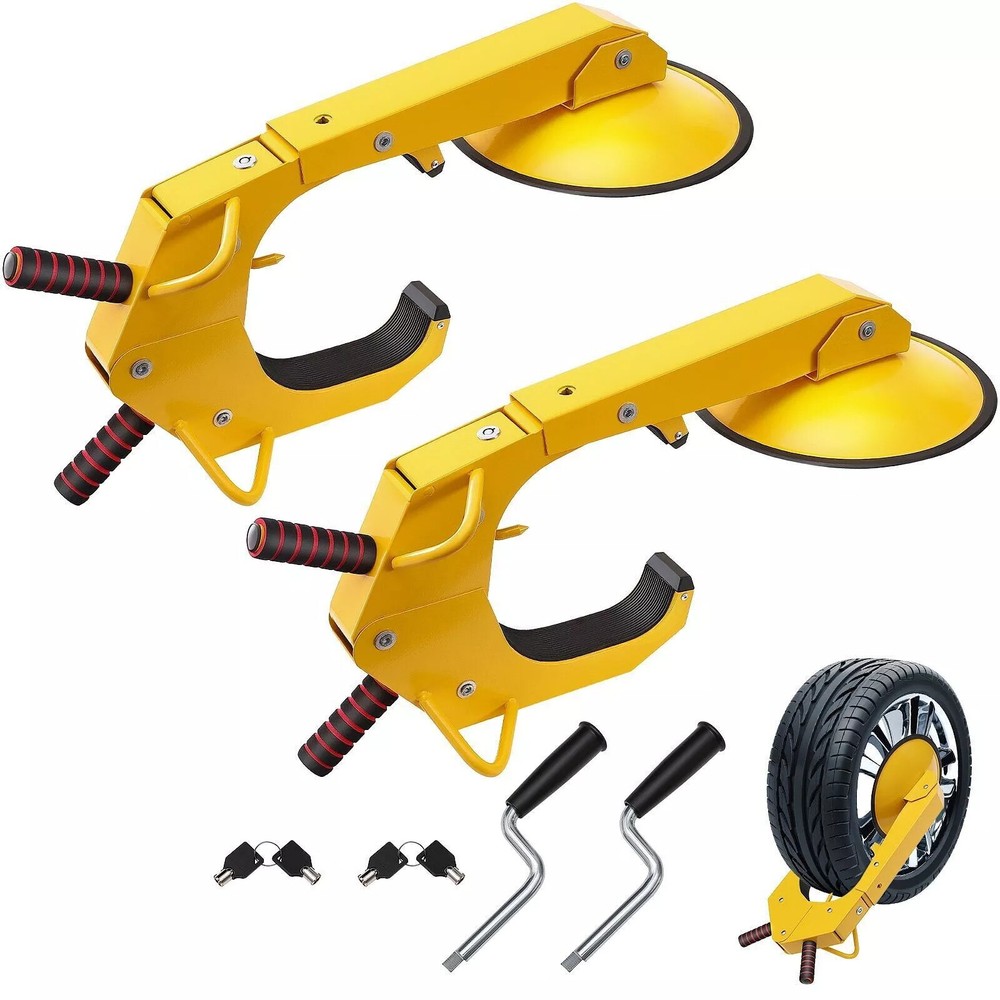 VEVOR Wheel Lock Clamp, 2-Pack Trailer Wheel Lock, Heavy-Duty Anti Theft Tire Lo