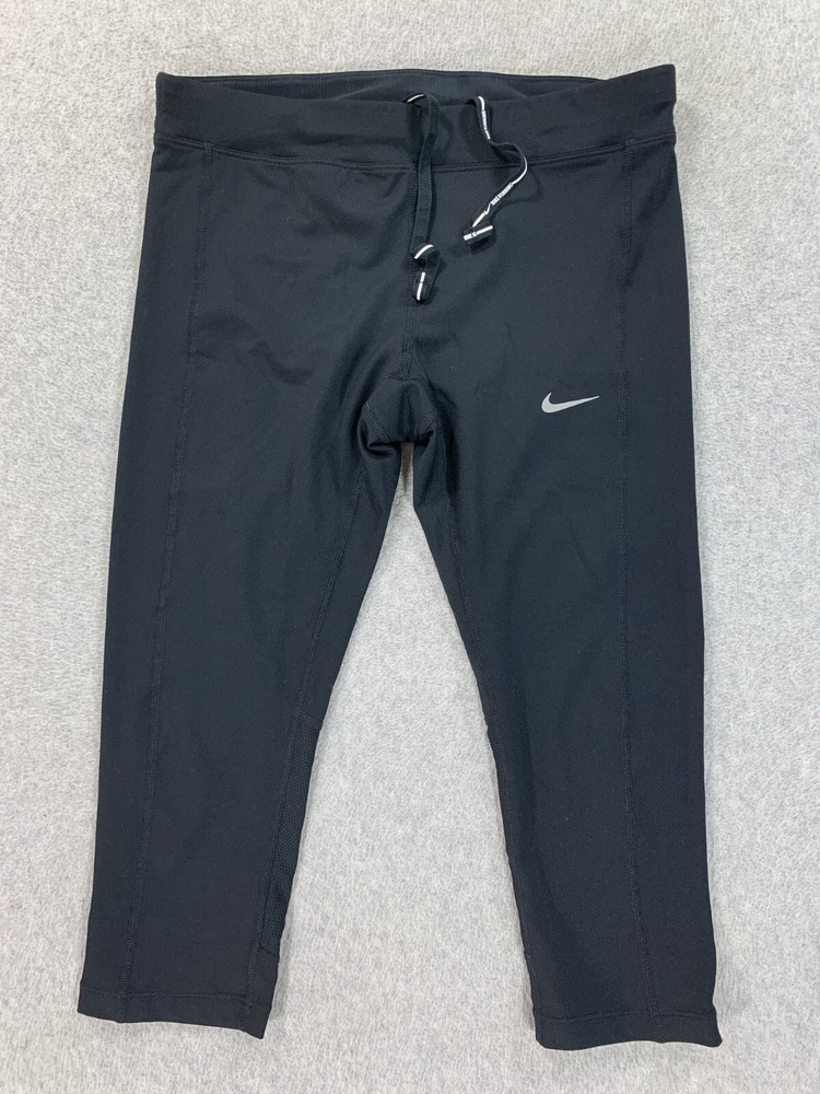 Nike Dri-FIT 3/4 Compression Leggings for Women in Black - Size Small