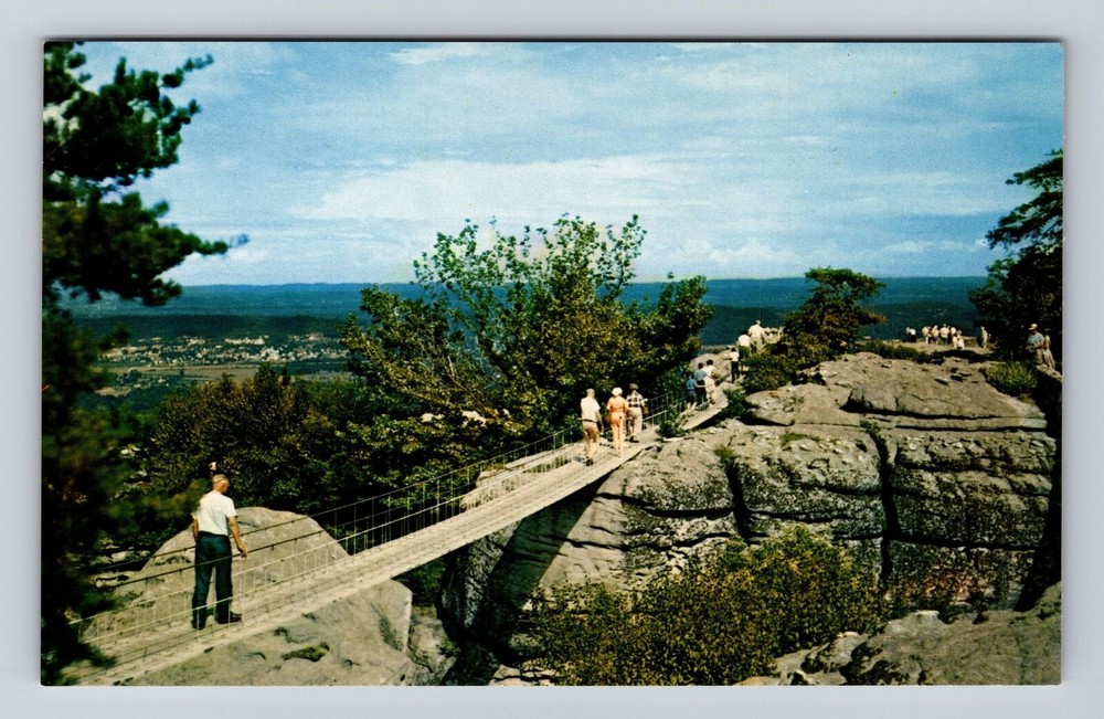 Chattanooga TN-Tennessee, Swing Along Bridge, Rock City, Vintage Postcard