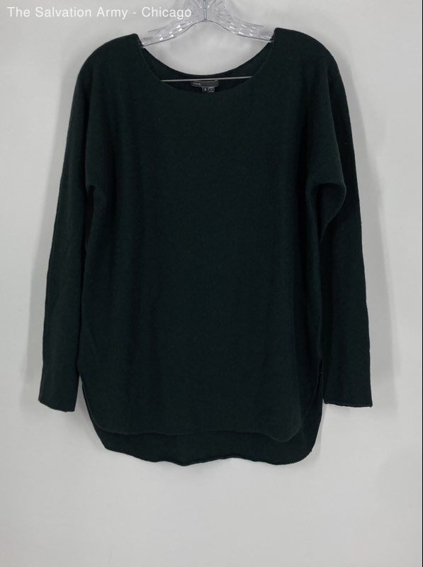 Vince Womens Green Crew Neck Long Sleeve Pullover Sweater Size Small