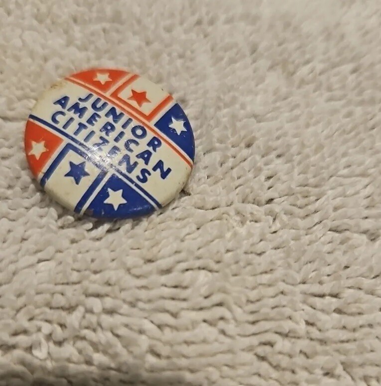 Junior American Citizens Red White Blue Vintage Lapel Pin