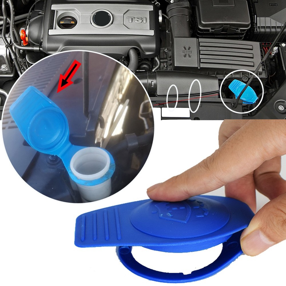 Windshield Washer Fluid Reservoir Tank Cap For VW Jetta Golf Tiguan Passat Blue;