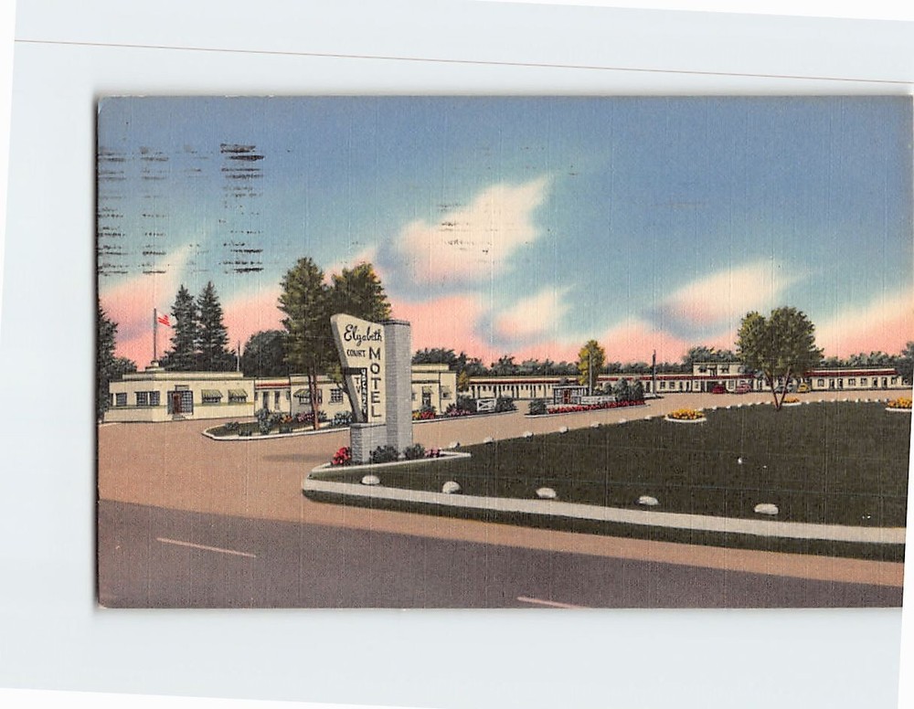 Postcard Elizabeth Court Deluxe Motel London Ontario Canada
