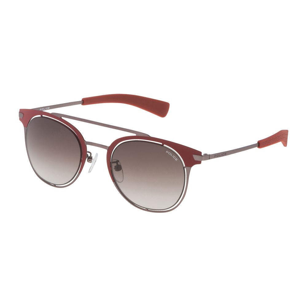 Police Red Metal Aviator Sunglasses for Men, Stylish and Durable Shades