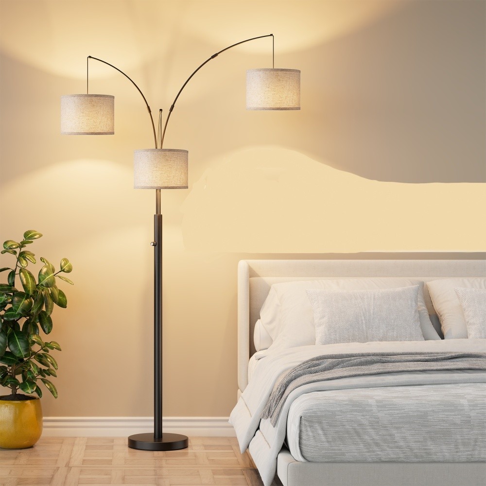 Dimmable Three-Head Floor Lamp: Create A Cozy Home Lighting Ambiance