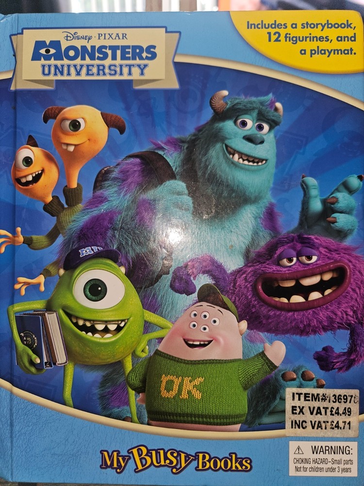 Monsters University My Busy Book – Complete Set with Figurines and Playmat )