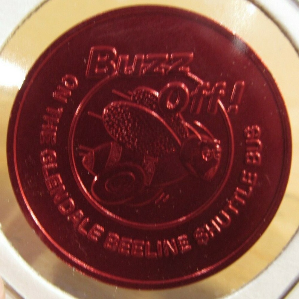1985 Glendale, CA Beeline Shuttle Bus Transit Token - California Calif.