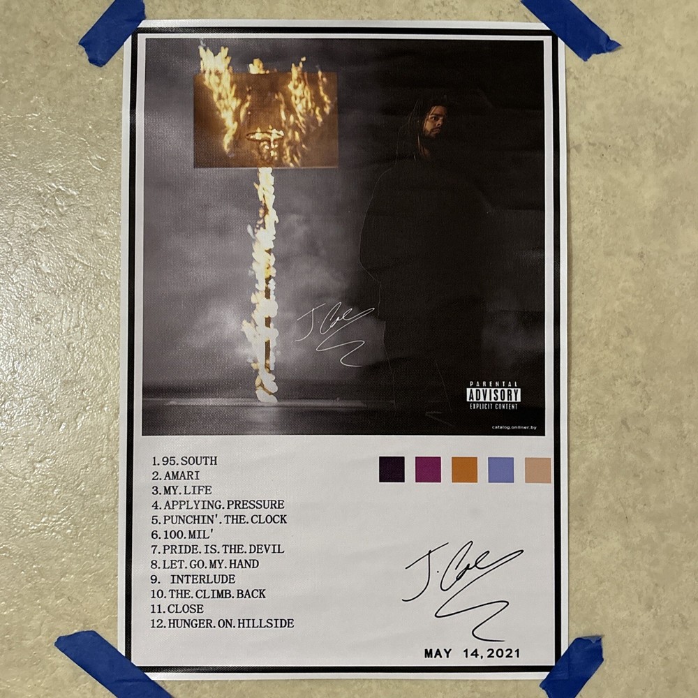 J Cole - The Off Season Album Poster ✅ Print Wall Art Rap Man Cave ✅ 12x18 in