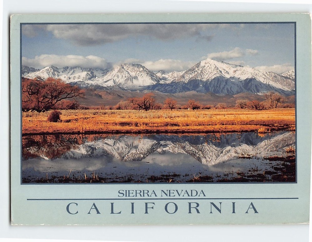 Postcard Mt. Tom & Basin Mountain Sierra Nevada Bishop California USA