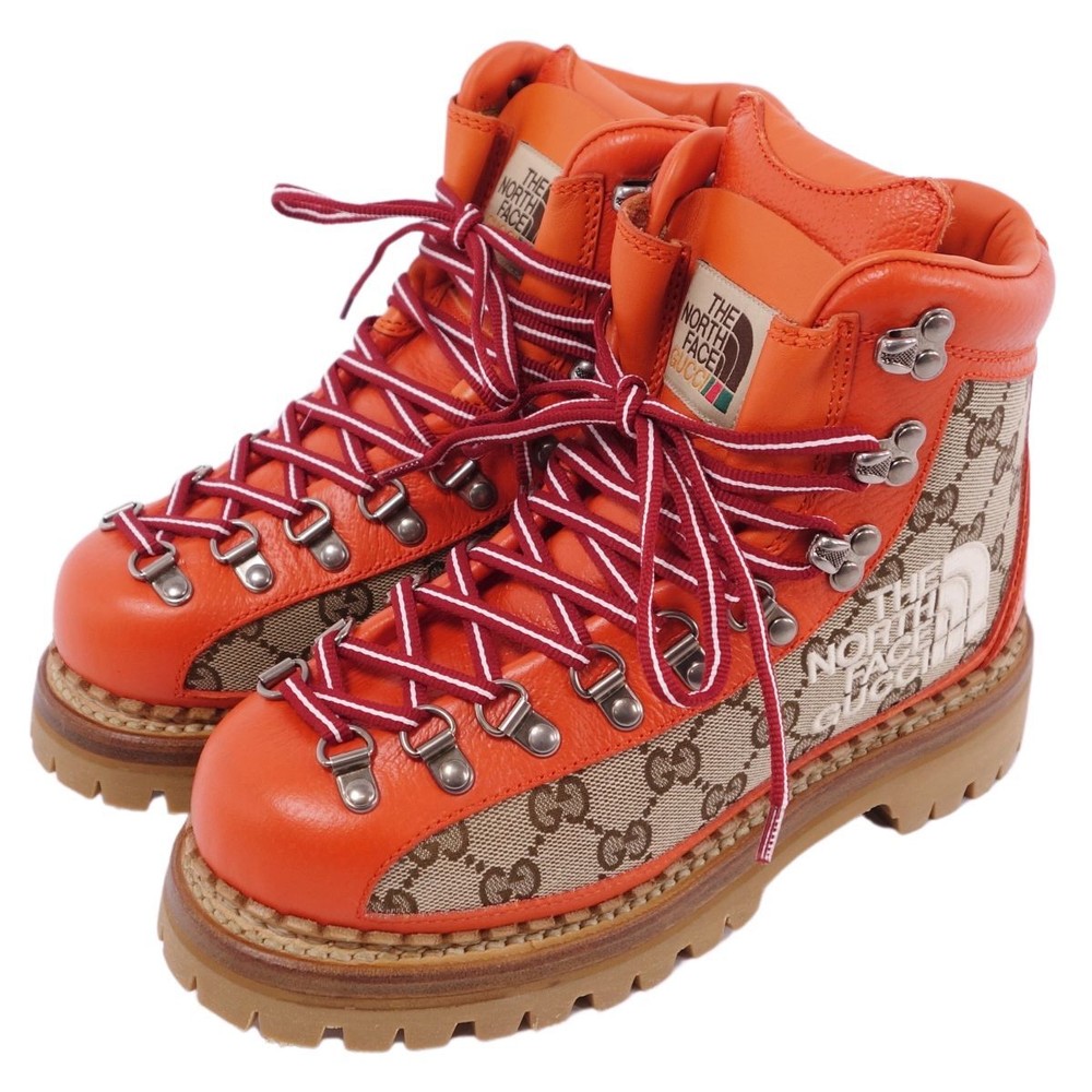 Gucci The North Face 21AW Boots Size 36 US 6 GG Canvas Leather With Box Used