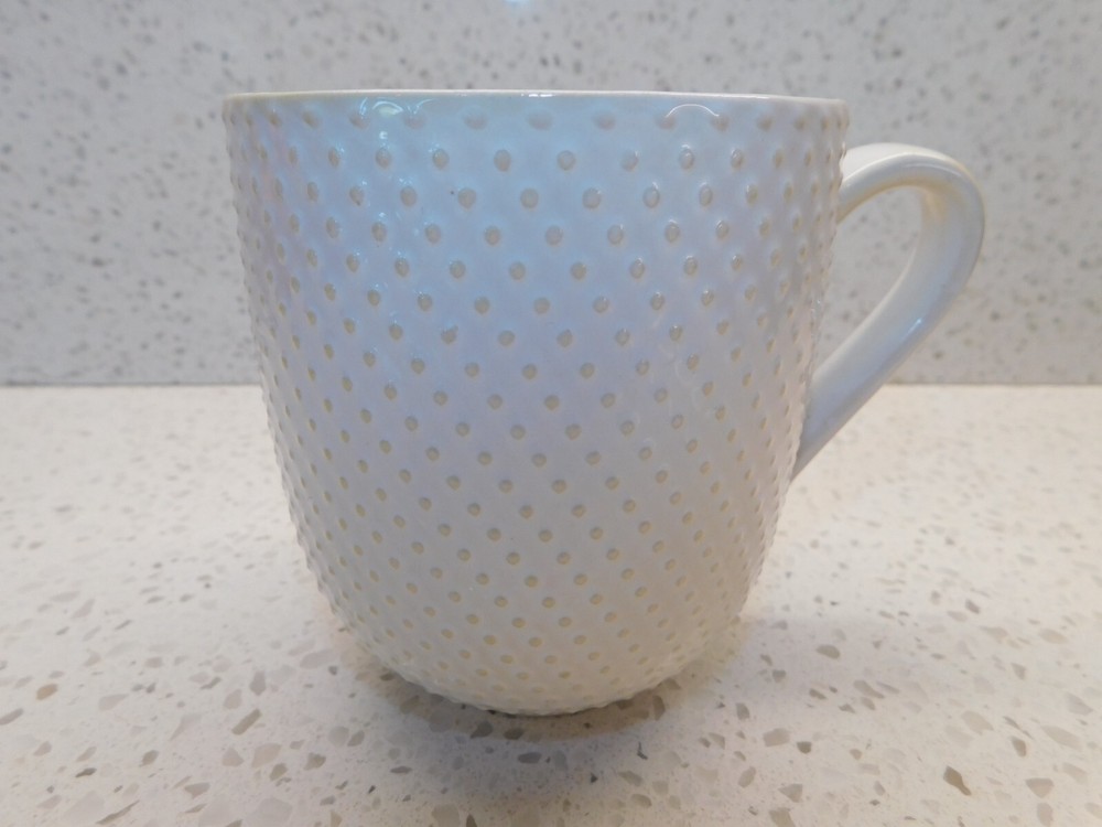 New West Elm Hobnail Texture Coffee Mug Ivory