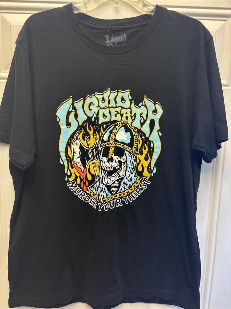 Liquid Death “Medieval Death” T-Shirt Size XL - Authentic & Excellent Condition