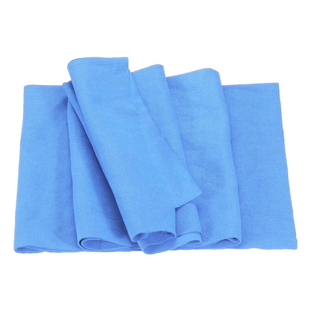 50cmx1.2m Elastic Cuffs Ribbed Trim Cotton Fabric Knit Stretch Band Light Blue