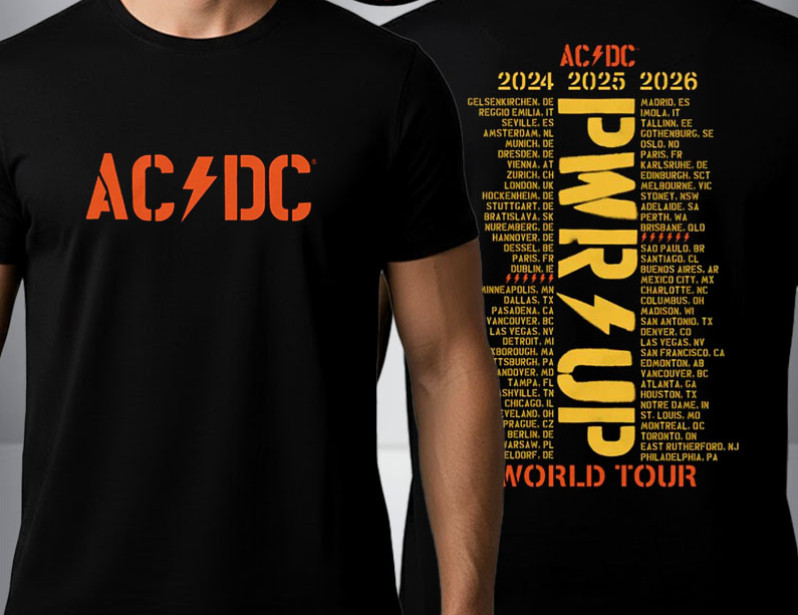 ACDC Pwr Up World Tour 2024 2026 Unisex T Shirt