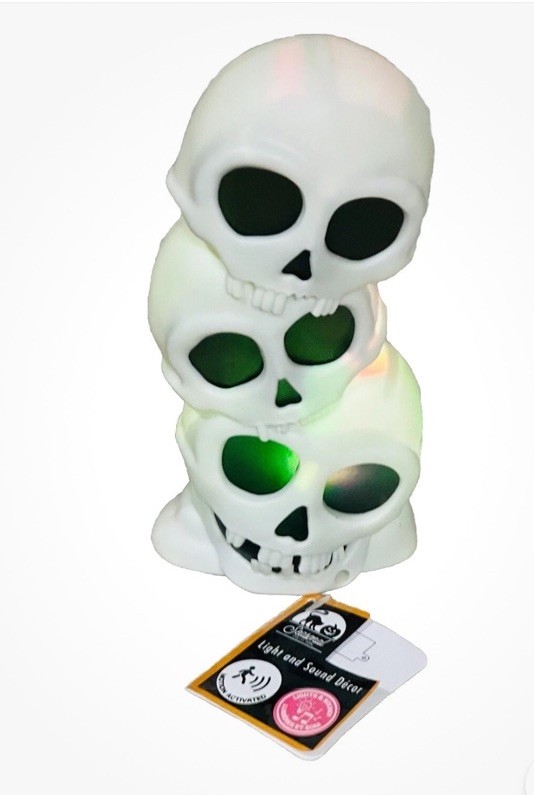 Halloween LED Lights Motion Activated SKULLS FIGURE-NEW