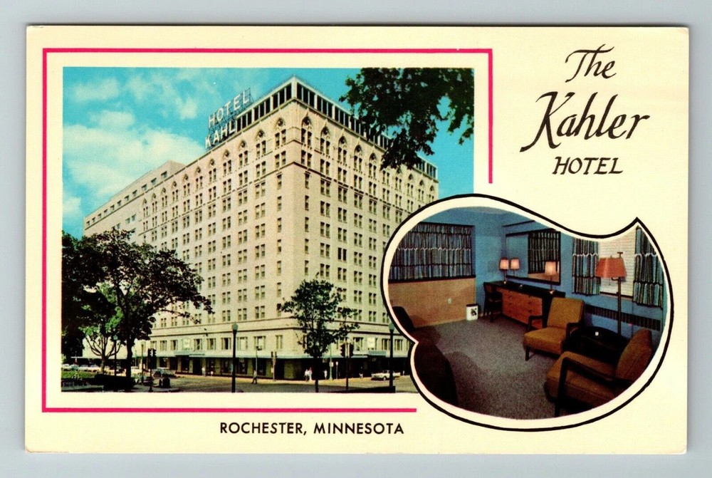 Rochester MN-Minnesota, The Kahler Hotel, Outside Room, Vintage Postcard