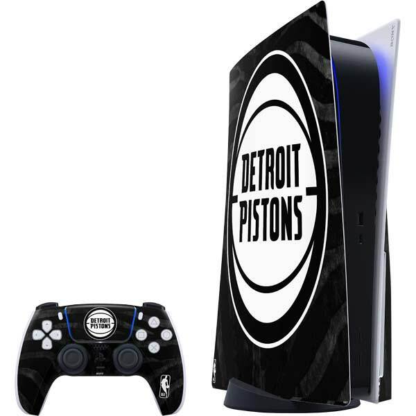 NBA Detroit Pistons PS5 Bundle Skin - Detroit Pistons Black Animal Print