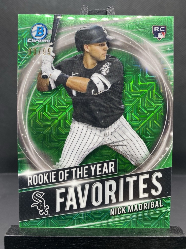 2021 Bowman Green Refractor Rookie of the Year Nick Madrigal RRY-NM