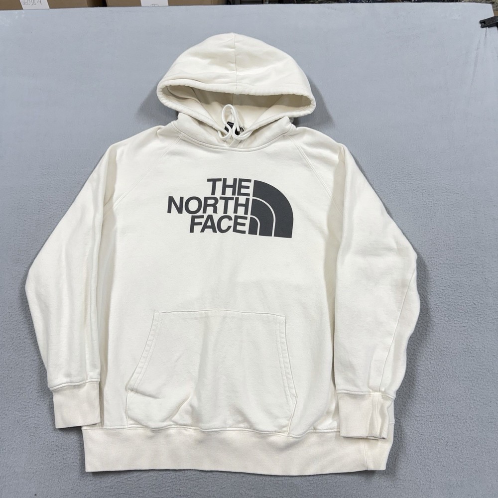 The North Face Hoodie Women's XL Ivory Half Dome Pullover Sweatshirt