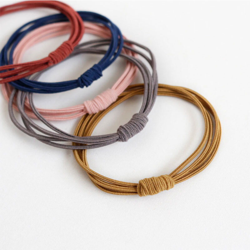 4-in-1 Knotted Elastic Hair Ties for Ponytails & Stylish Hair Accessories