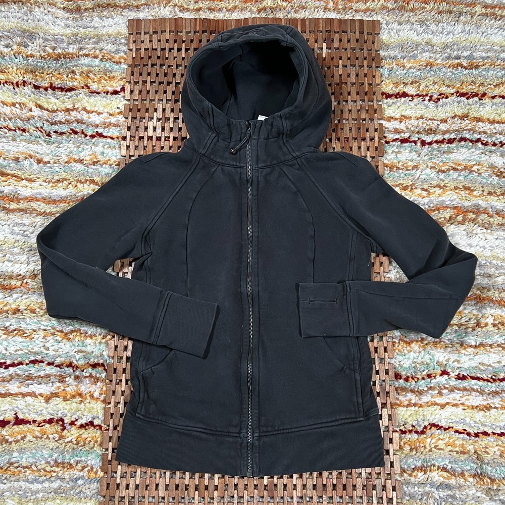 Lululemon Scuba Full Zip Hoodie Jacket for Women in Black Size 8 Medium M
