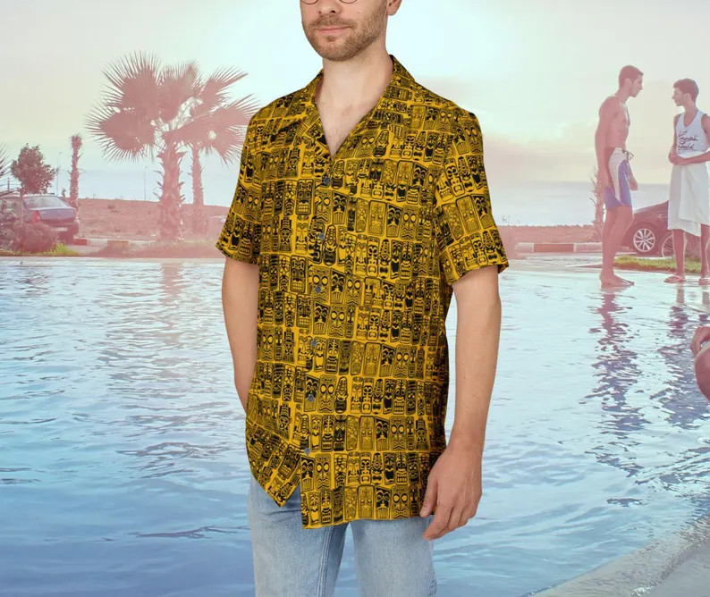 Retro Tiki Hawaii Shirt Mid Century Vintage Aloha Beach Vacation Mens