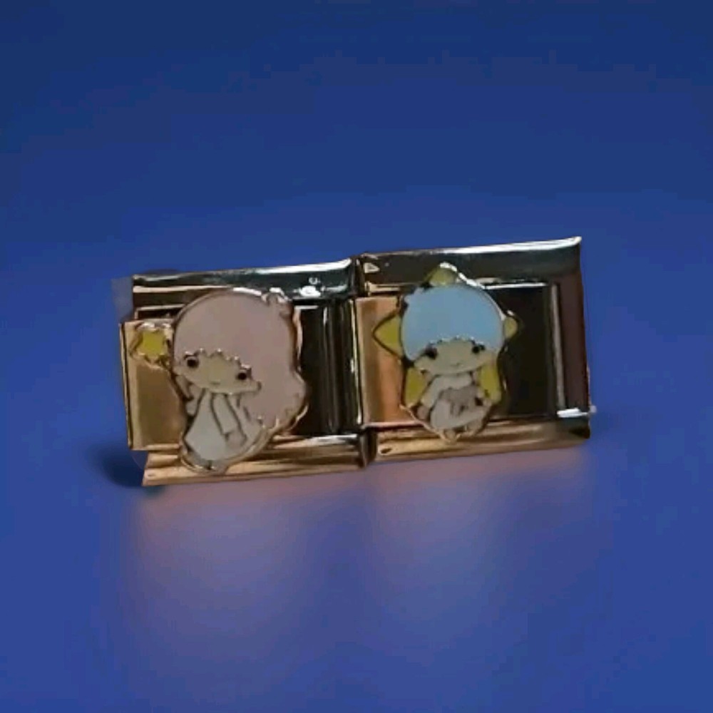 Kiki Lala Italian Charm Set Of Two Stainless Steel 9MM