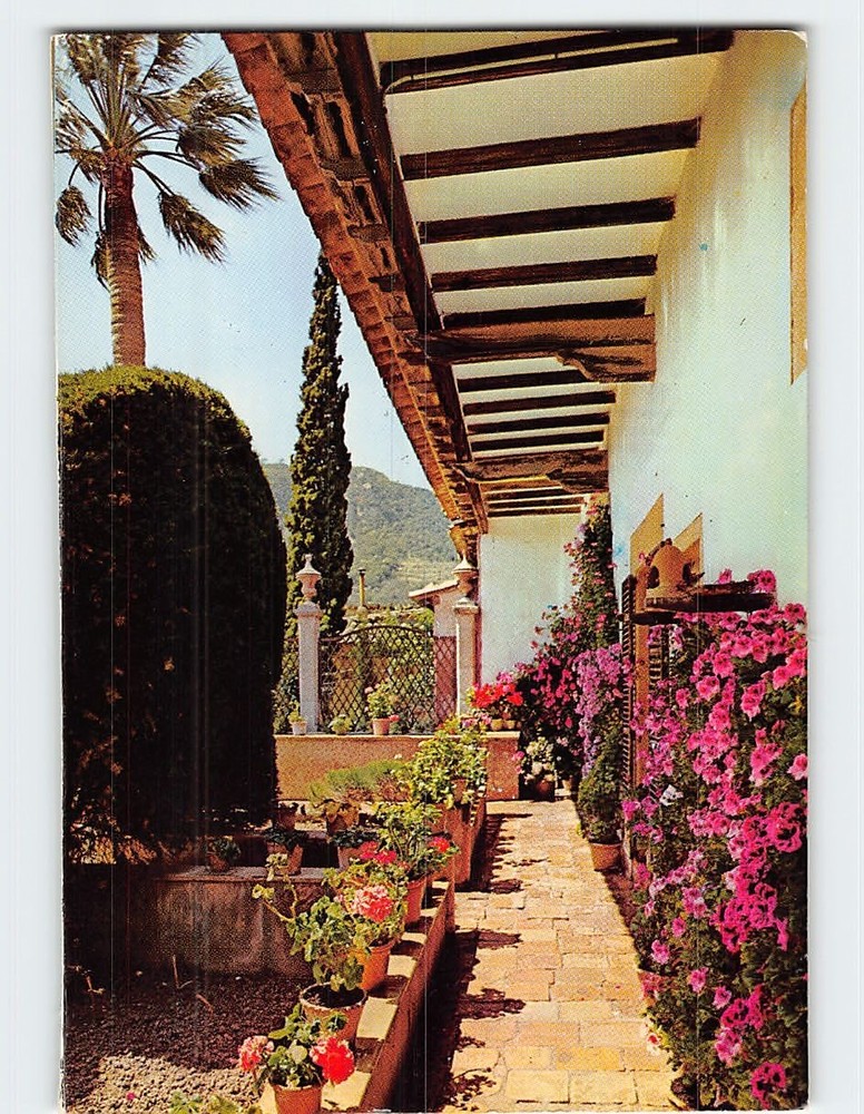 Postcard Jardin de la Celda de Chopin Valldemosa Mallorca Spain