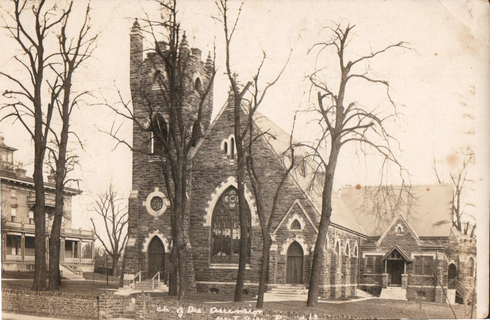 1911 Church of Ascension, Philadelphia, PA Antique Real Photo Postcard RPPC