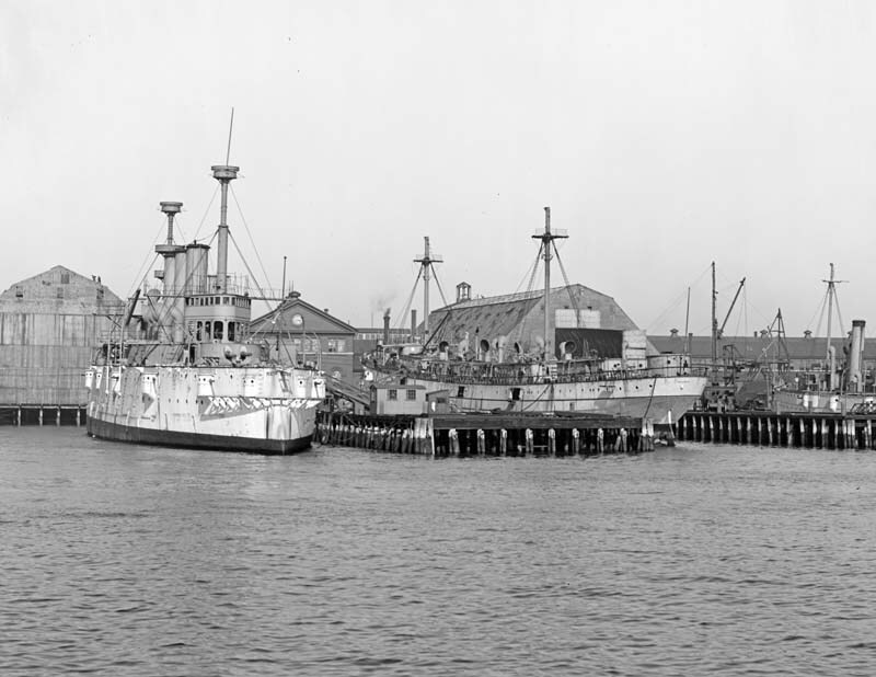 1910 Charlestown Navy Yard, Boston, MA Vintage Old Photo 8.5