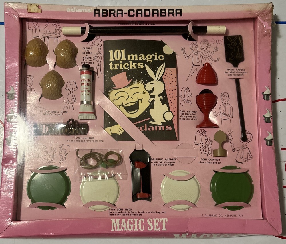 Vintage SS Adams Abra Cadabra Giant Magic set window box factory sealed RARE AWT-image