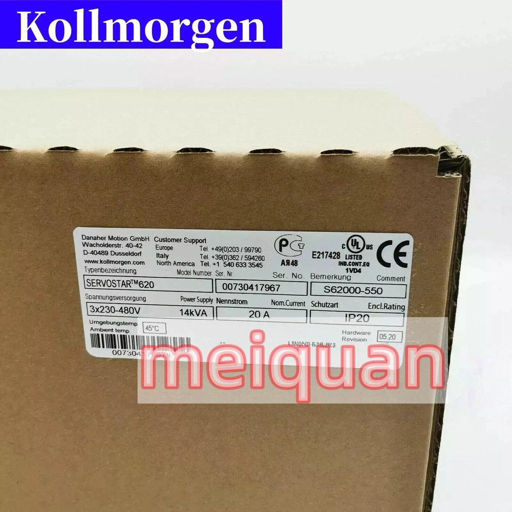 New Kollmogen SERVOSTAR 620 S62000-550 servo drive Fast Delivery DHL/FedEX！