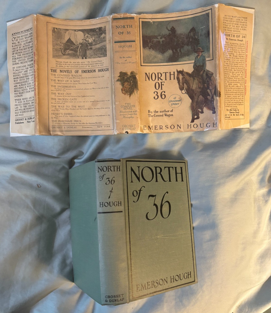 North of 36 - photoplay edition movie tie-in DJ & stills c1924 VG Jack Holt