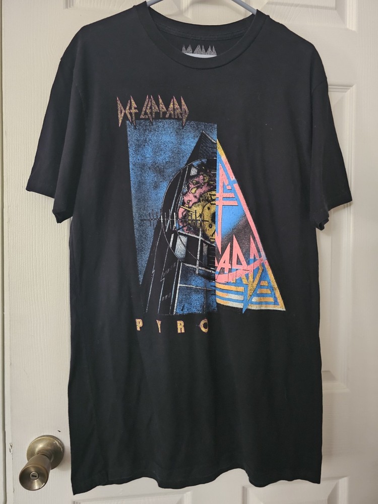 Def Leppard Pyromania Album BAND T-shirt Large L 2017 Heavy Metal Rock Music