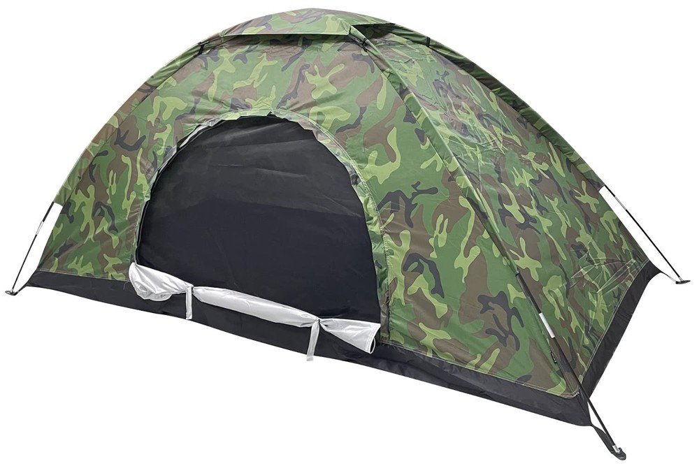 Single Person Tent Camping Dome Tent Lightweight Backpacking Tent Camouflage ...