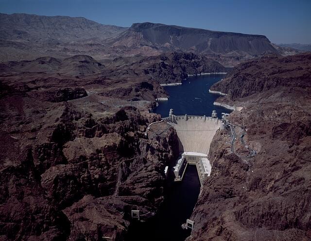 Photo:Boulder City Nevada Hoover Dam Aerial View 1980s-2000s