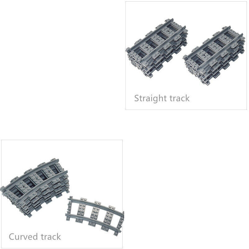 Lego Train Building Kit with Flexible Tracks for DIY City Rail