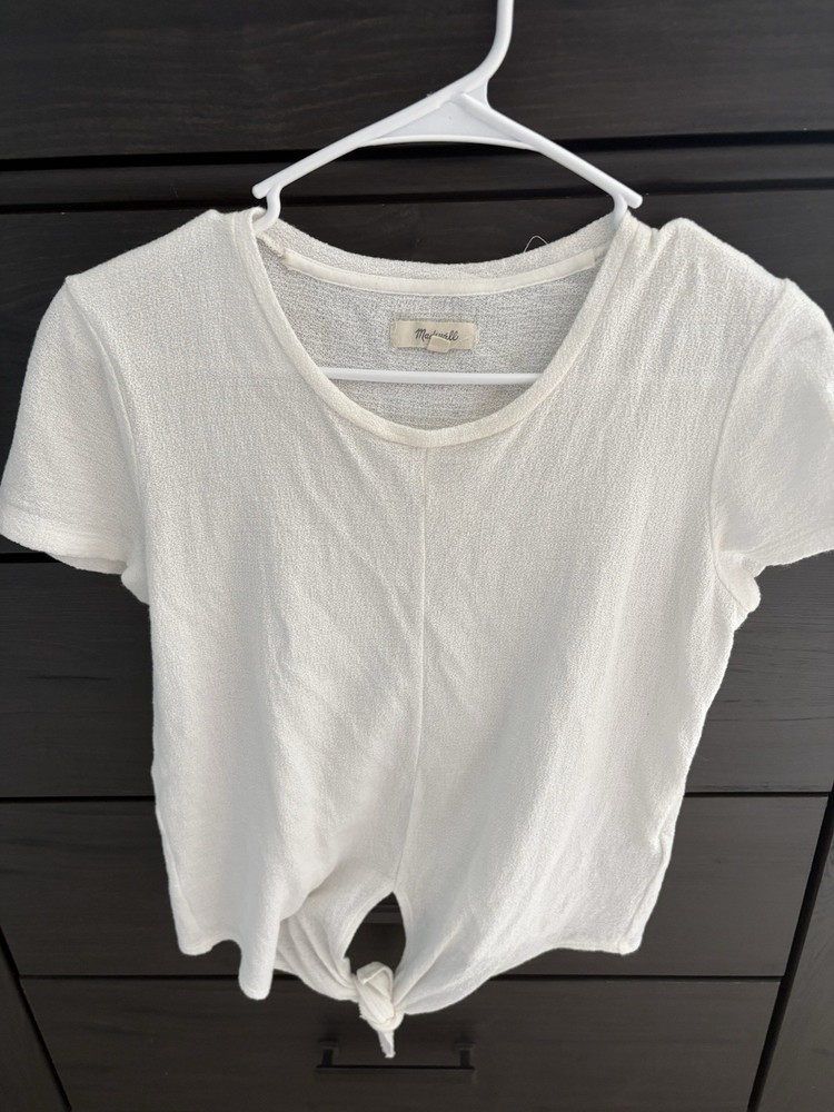 Madewell Women's Front Tie White Shirt Xs