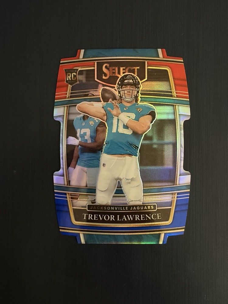 2021 Select Die-Cut Red Blue Prizm #43 Trevor Lawrence RC Rookie Jaguars