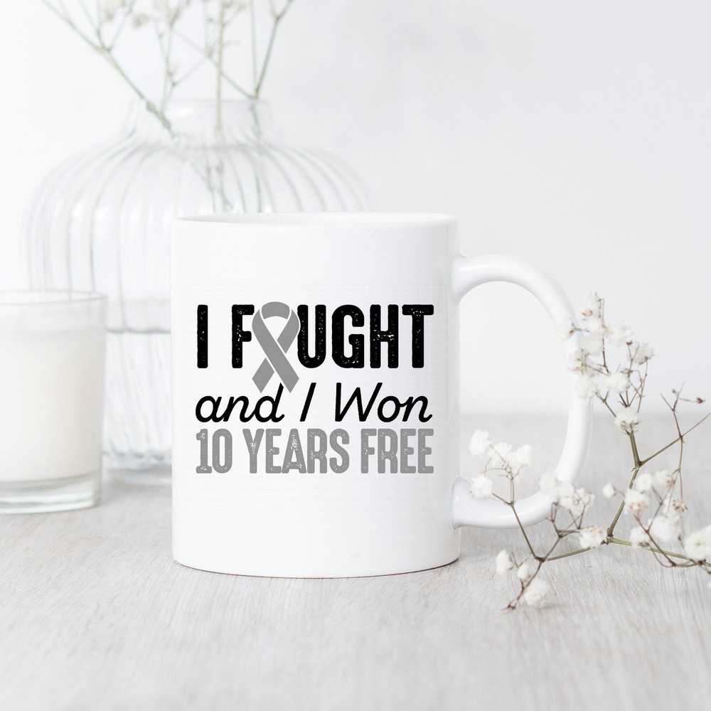 10 Years Brain Cancer Free Survivor Warrior Mug