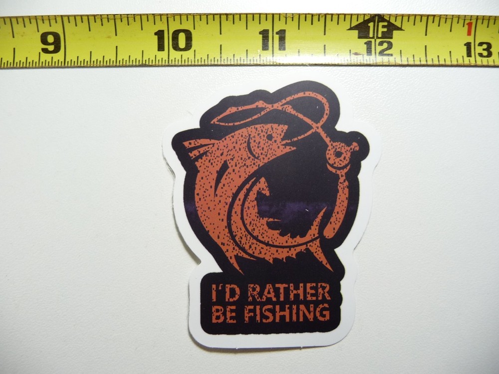 FISHING RATHER BE DECAL STICKER SPORT LAKE RIVER OCEAN
