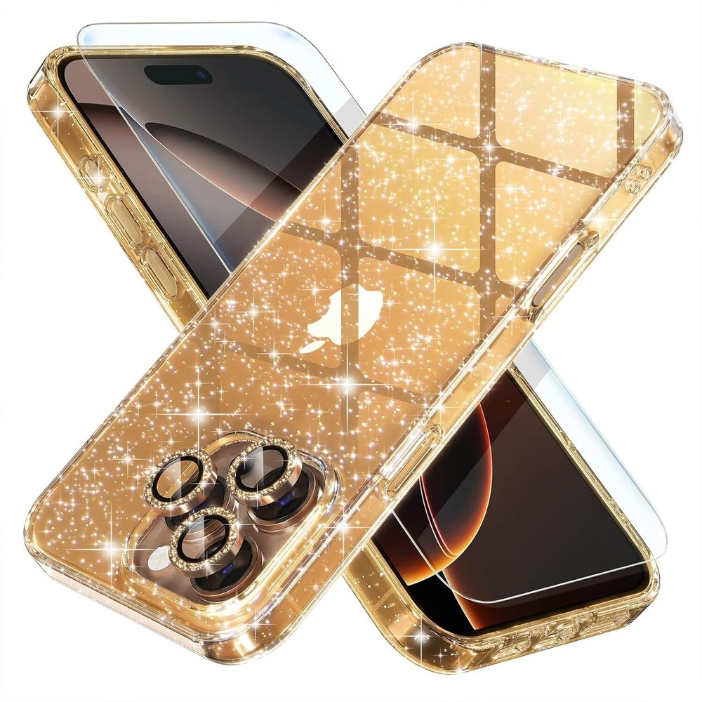 For iPhone 16 Pro Max 5G Case With Soft TPU Back Cover & Camera Lens Protector