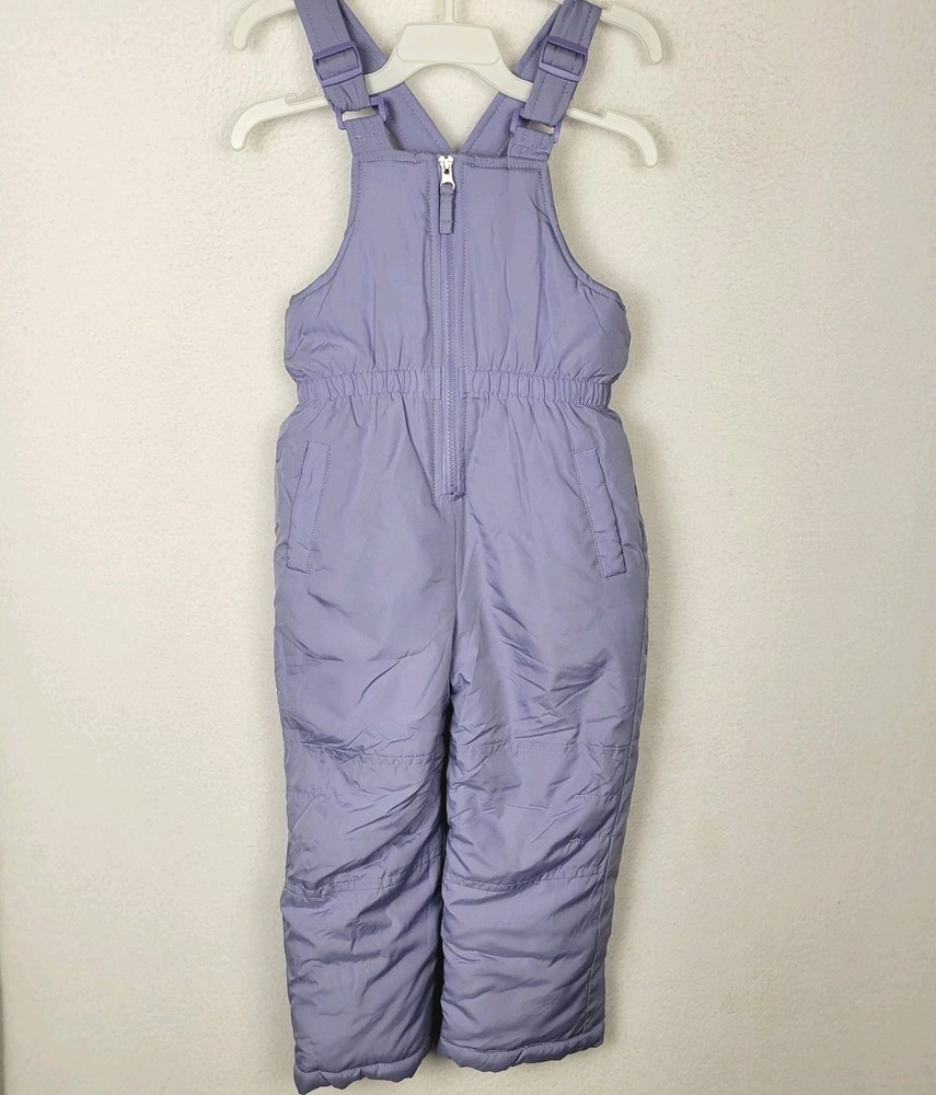 Wippette Kids Purple Snow Bibs Overalls Girls 4T Insulated Winter
