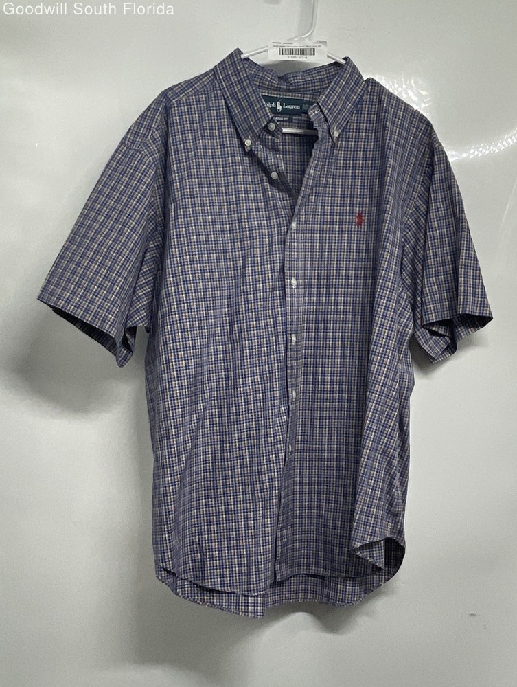 Ralph Lauren Mens Multicolor Plaid Classic Fit Button-Up Shirt Size 2XL
