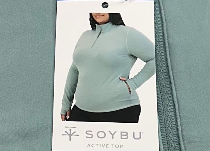 Soybu Women’s Long Sleeve 1/4 Zip Active Top, Green, Size L